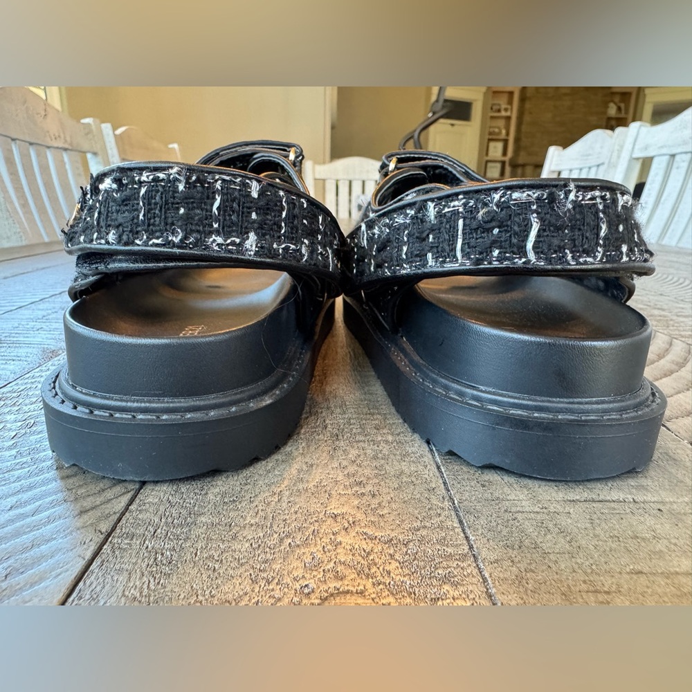 Forever 21 Black Sporty Sandals with Velcro Straps Women’s Size 7 (NWOT) - Picture 8 of 15